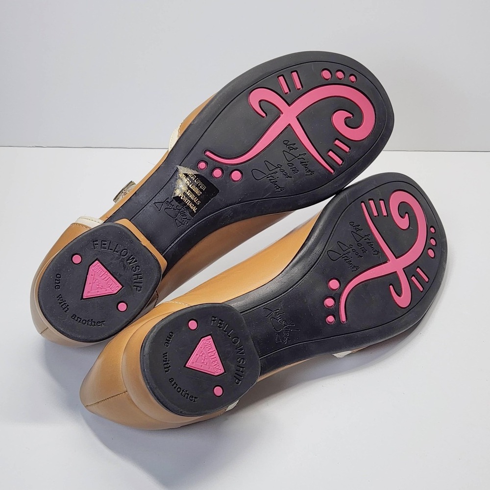 John Fluevog Fellowship Shoes Womens Size 12 Brown Leather Mary Jane Heels - Picture 7 of 16